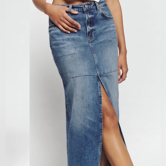 Reformation Tazz Denim Jean Maxi Skirt - Picture 3 of 16